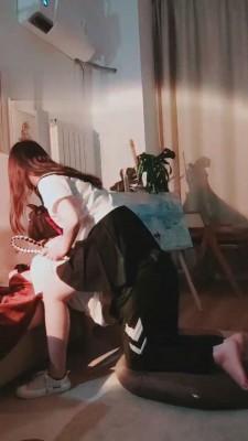 【洛汐】JK帆布鞋羞辱奶狗 bf14544