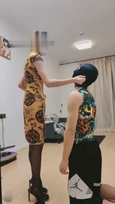 【暴力美学】旗袍女主暴力打肌肉男/踩踏呕吐物 bf16809