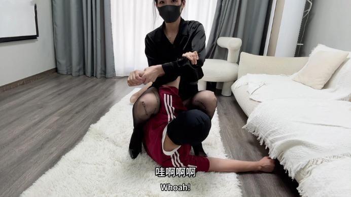 【婉儿】OL黑丝女杀手白丝套头绞杀瑜伽裤 ACYC-4597