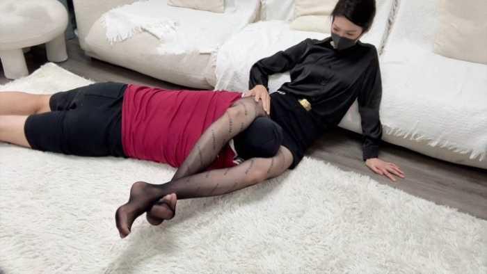 【婉儿】OL黑丝女杀手白丝套头绞杀瑜伽裤 ACYC-4597