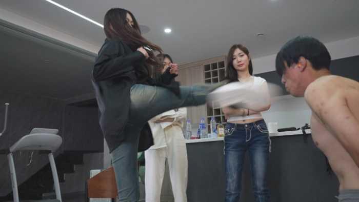 群s粗烟重烫狗烤肉 体无完肤 跆拳道悬踢头脚脚昏厥 YC-250529-5