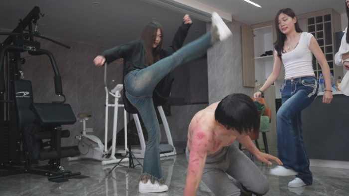 群s粗烟重烫狗烤肉 体无完肤 跆拳道悬踢头脚脚昏厥 YC-250529-5