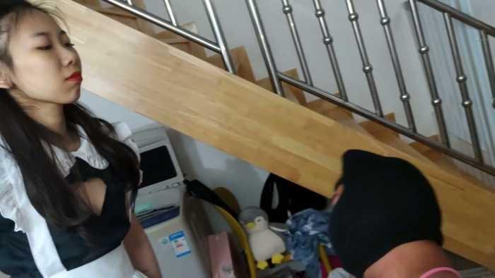 捆绑局：小鱼女神肉丝高跟捆绑，耳光审讯鞭打间谍 YC-250404-4